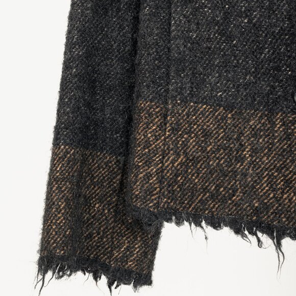 Annette Gortz AW/16 Mona Charcoal Wool-Blend Frayed-Hem Jacket - Picture 5 of 10